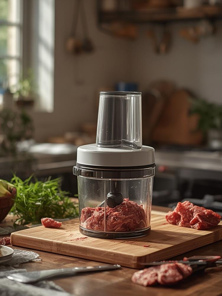 meat chopper steps